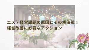 エステ経営課題の原因とその解決方法を示すグラフや図